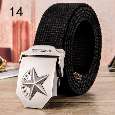 

200cm Men&Women Military Canvas Belt Luxury Pirate Skull Metal Buckle Jeans Belt Army Tactical Belts for Men Waistband Strap