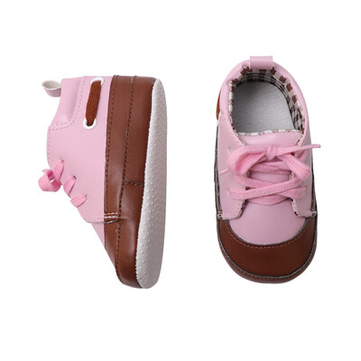 

Toddler Infant Baby Boys Girls Crib Lattice Splicing Soft Sole Anti-Slip Shoes