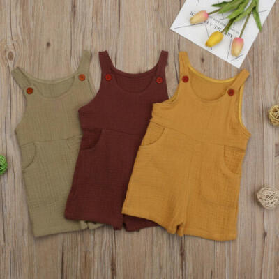 

Newborn Kids Baby Girl Summer Cotton Romper Jumpsuit Sleeveless Outfits Clothes