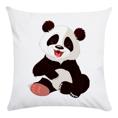 

Home Cushion Cover Cute Animal Panda Cotton Throw Pillow Case Decorative Sofa Chair Seat Cushion Pillowcase 4545Cm
