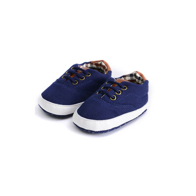 

0-18Months Toddler Infant Canvas Anti Slip Newborn Baby Boy Crib Shoes NEW