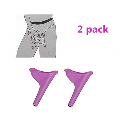 

2 pack Female Urination Device - Women Portable Lightweight Silicone Travel Urinal Funnel Lets You Pee Standing up-Lightweight Per