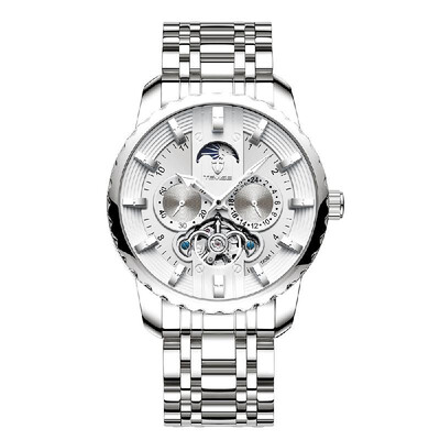 

TEVISE Men Fashion Automatic Mechanical Watch Stainless Steel Watch Band Metal Case Waterproof Wrist Watch T856A