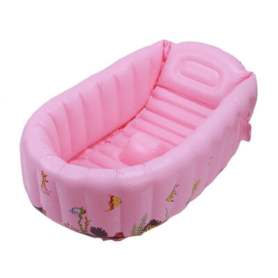 

Portable Bathtub Inflatable Cartoon Non-slip Safety Newborn Infant Bath Tub