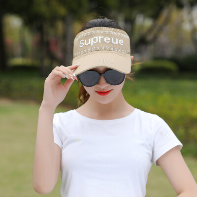 

Empty top hat womens spring&summer leisure Korean mix&match sweet letter baseball cap knitting cap outdoor sun hat