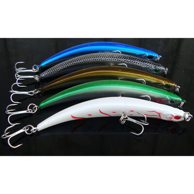 

Saidsome 5pc Fishing Minnow Lure Artificial fishing lures with 2 fish hooks 11 cm 12g fishing bait fishing lure