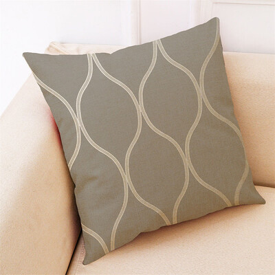 

Toponeto Line Pattern Pillowcase Linen Sofa Cushion Cover Home Decoration Pillowcase