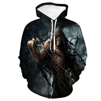 

Toponeto Mens Halloween Fashion Printing Party Long Sleeve Hoodie Sweatshirt Tops