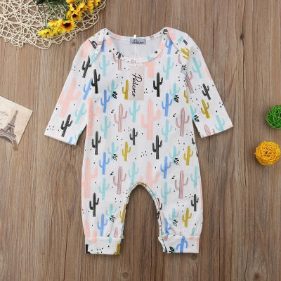 

Newborn Infant Kids Baby Boy Girl Cactus Print Romper Bodysuit Jumpsuit Clothes