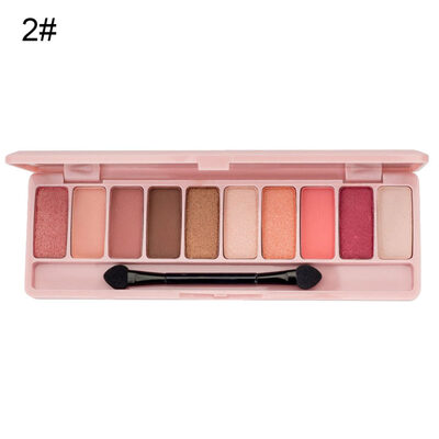

10 Color Eyeshadow Palette Waterproof Long Lasting Shimmers Matter Smokey Makeup