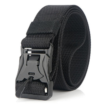 

Men Women Belts 492 Inch Adjustable Webbing Belt with Quick Release Magnetic Buckle for Camping Hiking