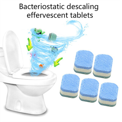 

〖Follure〗5Pcs Automatic Bleach Toilet Bowl Tank Cleaner Blue Tablets Flush Cleaner