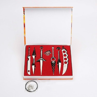 

7pcs Naruto Anime Accessories Kunai Shuriken Metal Weapon Set Realistic Ninja Cosplay Tool