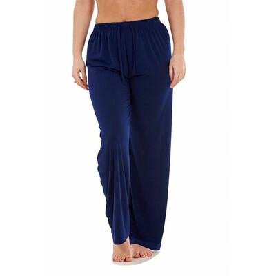 

Womens Casual High Waist Wide Leg Pants Lace Up Elastic Straight Yoga Trousers