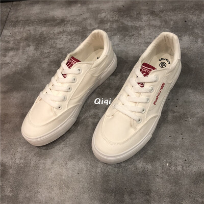 

Summer breathable white shoes female Joker canvas shoes female students Korean version of the original wind ulzzang board shoes