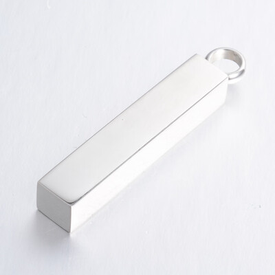 

Cuboid 304 Stainless Steel Pendants Stainless Steel Color 42x6x6mm Hole 4mm