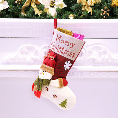 

Tailored Candy Bag Christmas Gifts Tree Ornament Stocking Santa Claus Snowman Sock Decor