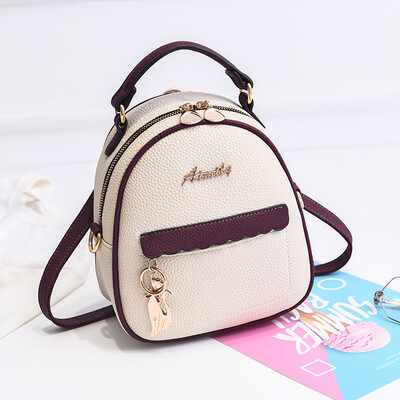 

The bag girl 2018 bumps the double shoulder Bausen system three uses the Korean version broadband single shoulder small round bag