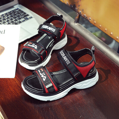 

In summer the Korean version of flat-bottomed sports sandals thick-bottomed shoes muffins buckles&buckles with student wom