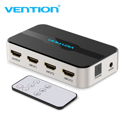 

Vention HDMI Switch 4K 3 in 1 out HDMI Switcher Splitter Hub 4K Full HD 1080P 3D for PC Laptop Xbox 360 One PS4 PS3