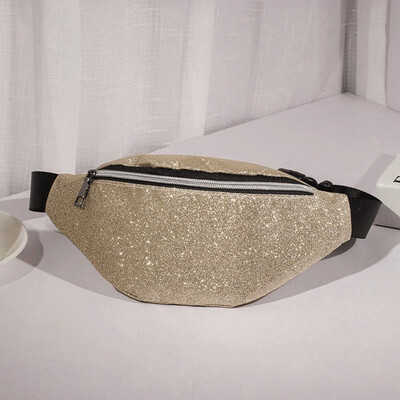 

Fashion Women Men Clear Glitter Waist Belt Bum Bag Pouch Hip Purse Travel Bag