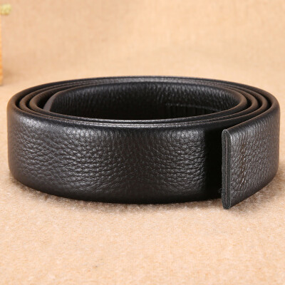 

Mens belt 35CM leather belt automatic buckle headless layer cowhide belt can be customized
