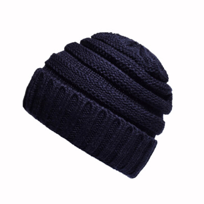 

Tailored Unisex Women Men Mixed Color Winter Plus Outdoor Thick Plaid knit Warm Hat Cap