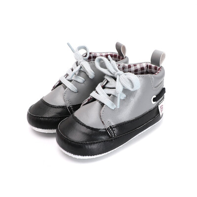 

Toddler Infant Baby Boys Girls Crib Lattice Splicing Soft Sole Anti-Slip Shoes
