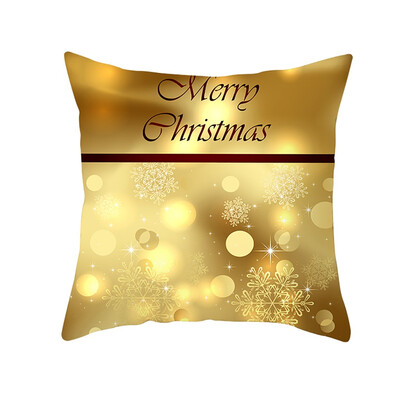 

Siaonvr Christmas Pillow Case Glitter Polyester Sofa Throw Cushion Cover Home Decor