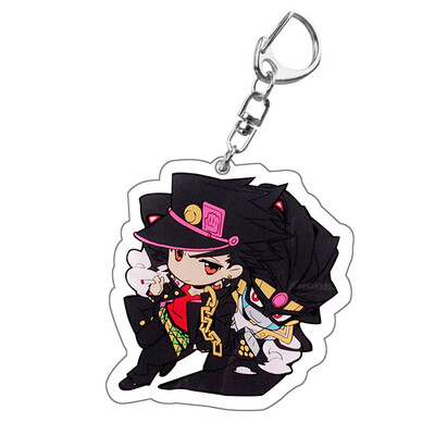 

CAR-TOBBY Anime Jojo Bizarre Adventure Acrylic Pendant Keychain Cosplay Prop Accessories Key Ring