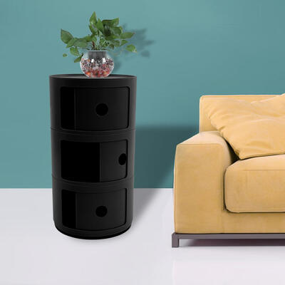 

Plastic Bedside CabinetModern Furniture Bedside Cabinet Nightstand Multifunctional Circle Storage TableModern Bedside Cabinet