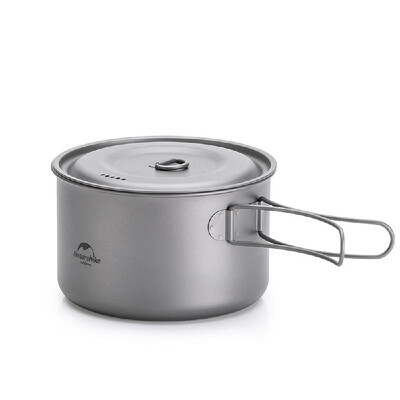 

Naturehike Ultralight Titanium Cup New Titanium Pot Outdoor Camping Titanium Bowl Portable Picnic Water Cup Mug with Foldable Hand