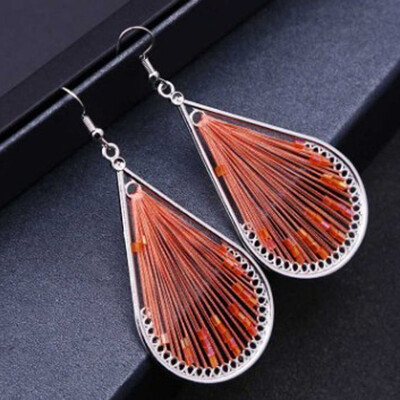 

1 Pair Women Metal Colorful Jewelry Wire Dangle Earrings