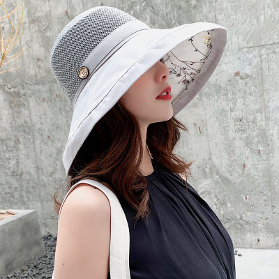 

Hat womens summer visor Korean wave folding Sun Hat womens summer travel along the beach hat