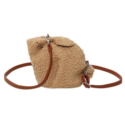 

Cute Rabbit Shape Women Girls Fleece Shoulder Bags Casual Crossbody Bags