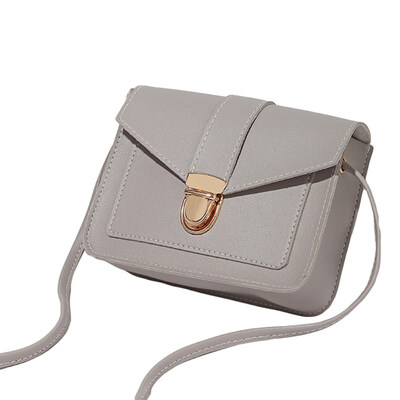 

Fashion Women Solid Color Lock Catch Square Shoulder Bag Crossbody Phone Pouch