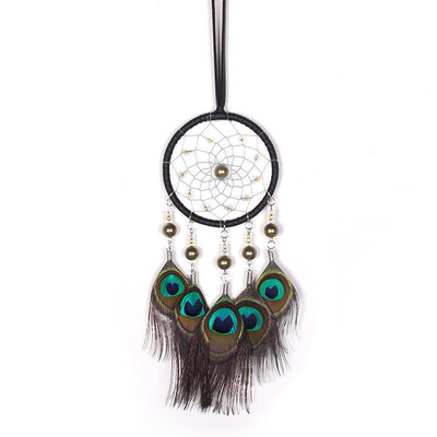 

Siaonvr Handmade Lace Dream Catcher Feather Bead Hanging Decoration Ornament Gift