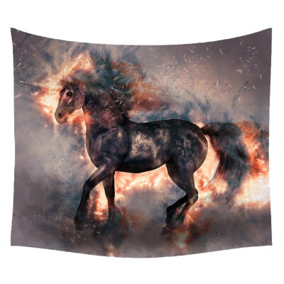 

Fire Horse Pattern Wall Hanging Tapestry Beach Towel Picnic Yoga Mat Decor