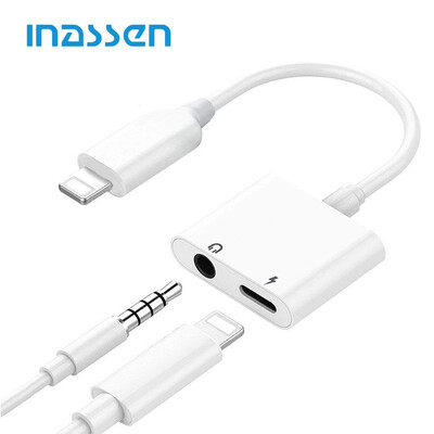 

Headphone Adapter Headset Jack AUX Audio 35mm Dongle Earphone Convertor Connector 2 in 1 Accessories Cable Adaptorfor iPhone78