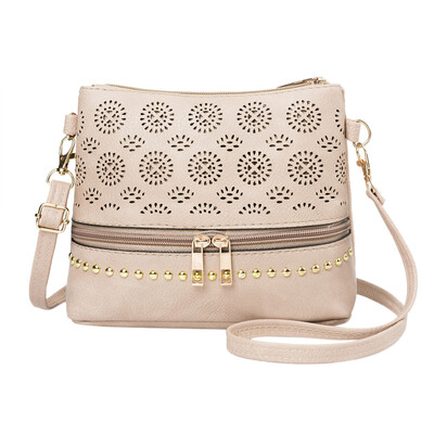 

Tailored Women s New Wild Front Zipper Punching Crossbody Messenger Shoulder Bag