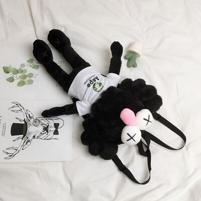 

2019 new casual wild girl shoulder bag fashion cartoon cute ugly cute plush sesame street shoulder bag