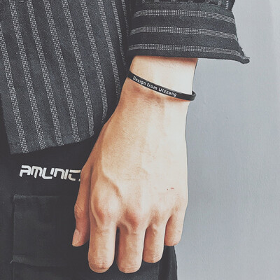 

Bracelet trendy European&American literature&art street hip-hop cold style simple ins minority design male Xiao war endors