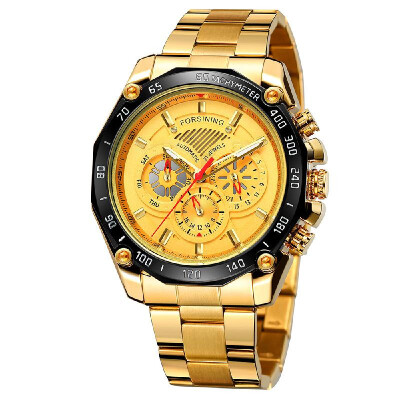 

FORSINING 427 Mechanical Men Watch 10 Meter Waterproof Luxury Business Wristwatch Date Week 24 Hours Sport Military Luminous Watch