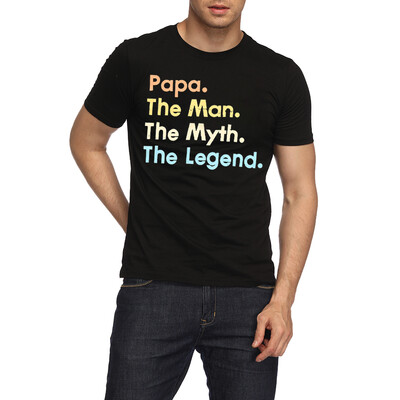 

Papa Shirt Men Printing Letter Shirt Funny Tops Letter Print Tops