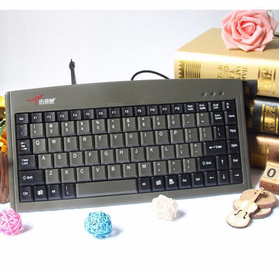 

DS-3000 Portable Mini Silent PS2 88-Key USB Wired Keyboard For Industrial CNC Or Home Use - Black