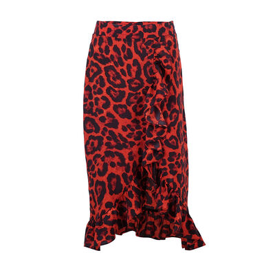 

Women High Waisted Leopard Bodycon Slit Ladies Summer Long Maxi Skirt Dresses