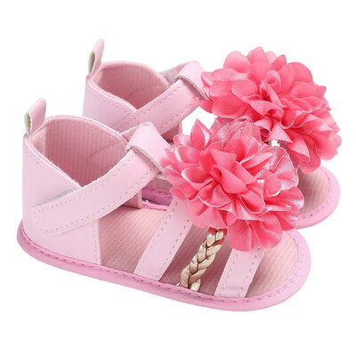 

Newborn Baby Girls Shoes Flower Crib Sandals Soft Shoes