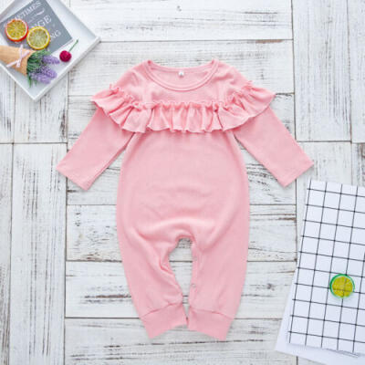 

UK Newborn Baby Girls Cotton Romper Bodysuit Jumpsuit Outfits Clothes Set hgtrew