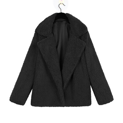 

Women Winter Warm Fluffy Coat Fleece Fur Jacket Outerwear Casual Hips Tops