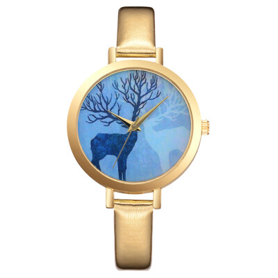 

Featured Women Watches Fresh Blue Dial Ladies Quartz Wristwatch High Quality Leather Strap Clock Fashion Relogio Feminino